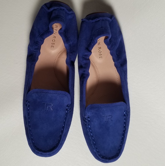 Taryn Rose Cobalt Blue Suede Driving Shoes - Picture 6 of 8